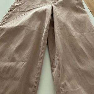 NWT Spanx Stretch Twill Cropped Wide Leg Pants in Mauve